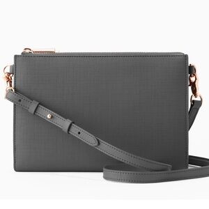 Dagne Dover Essentials Coated Canvas Clutch/Wallet in Graphite